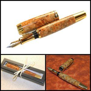Fountain Pen Lilac Wood Burl Handmade